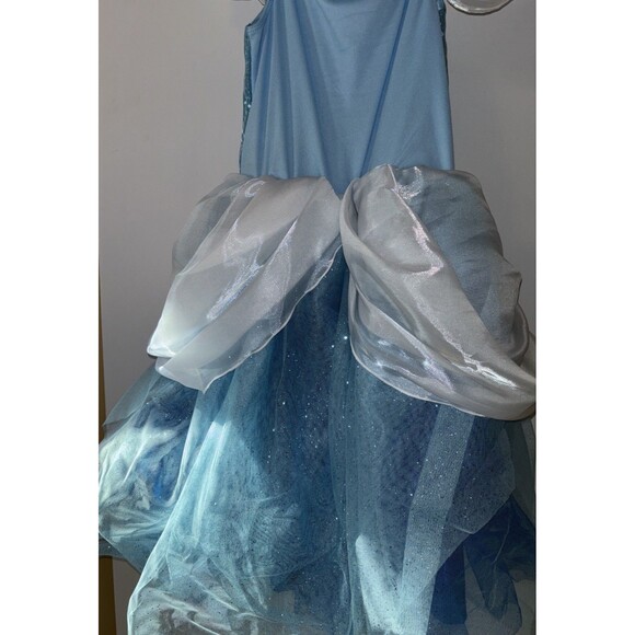 Disney Store Cinderella Costume Dress Up Halloween Princess Blue Gown Girl 7/8 - Picture 10 of 14